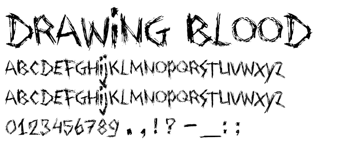 Drawing Blood font